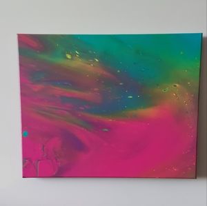 Psychedelic Collection 2022 "D" Original Paint Pour Painting